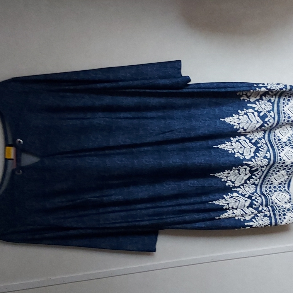 Tamera 1x dress blue and white